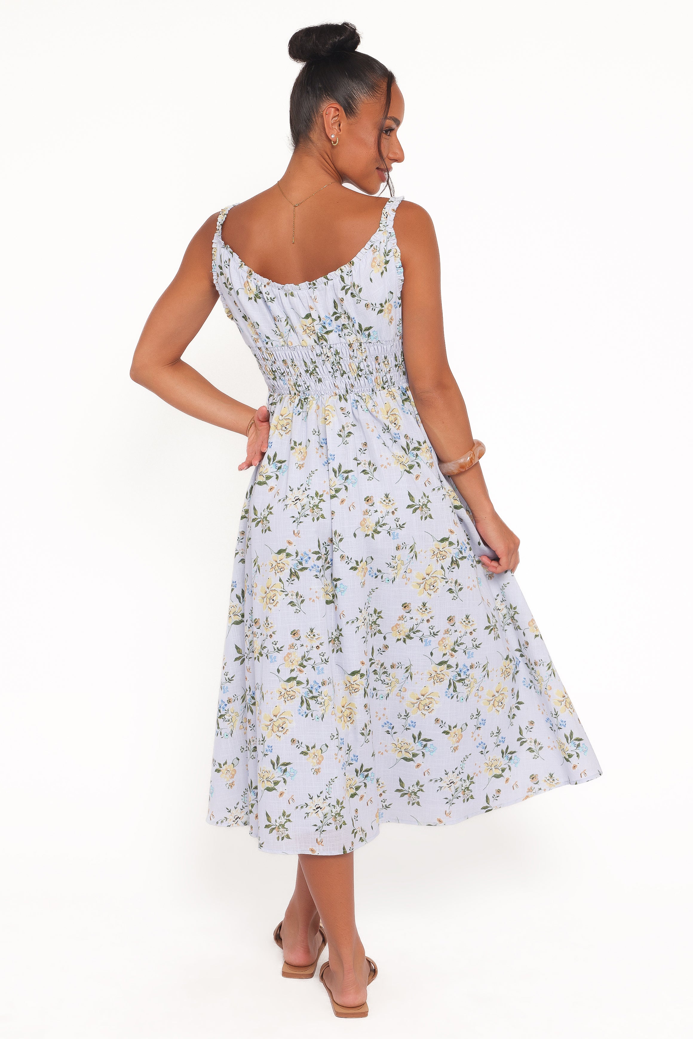 Auguste Midi Dress - Purple Floral