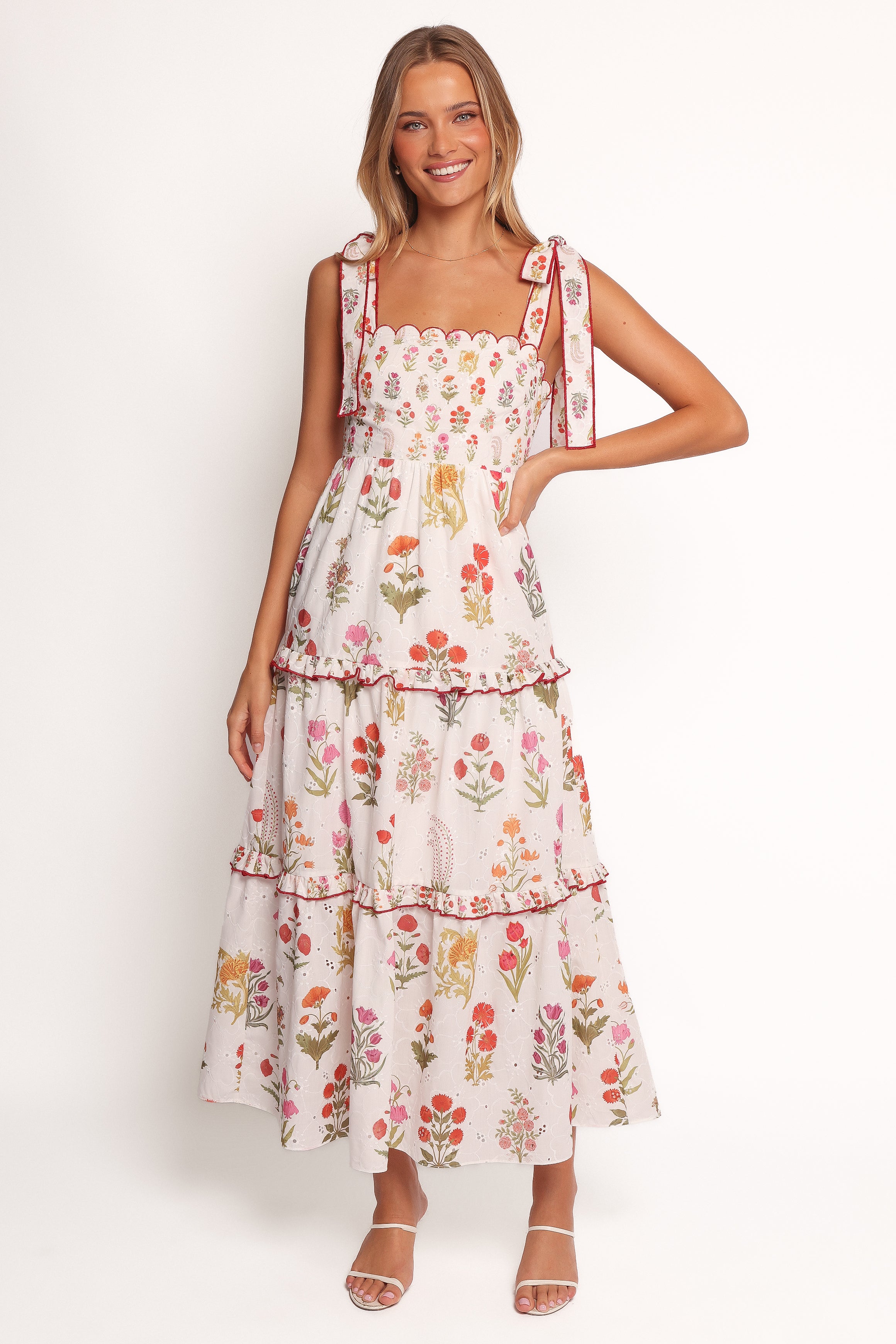 Aurelia Maxi Dress - White Floral