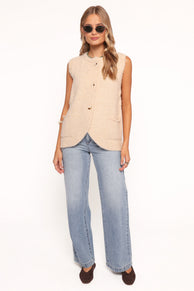 Avery Knit Vest - Beige