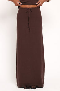 Beatrice Knitted Skirt - Chocolate