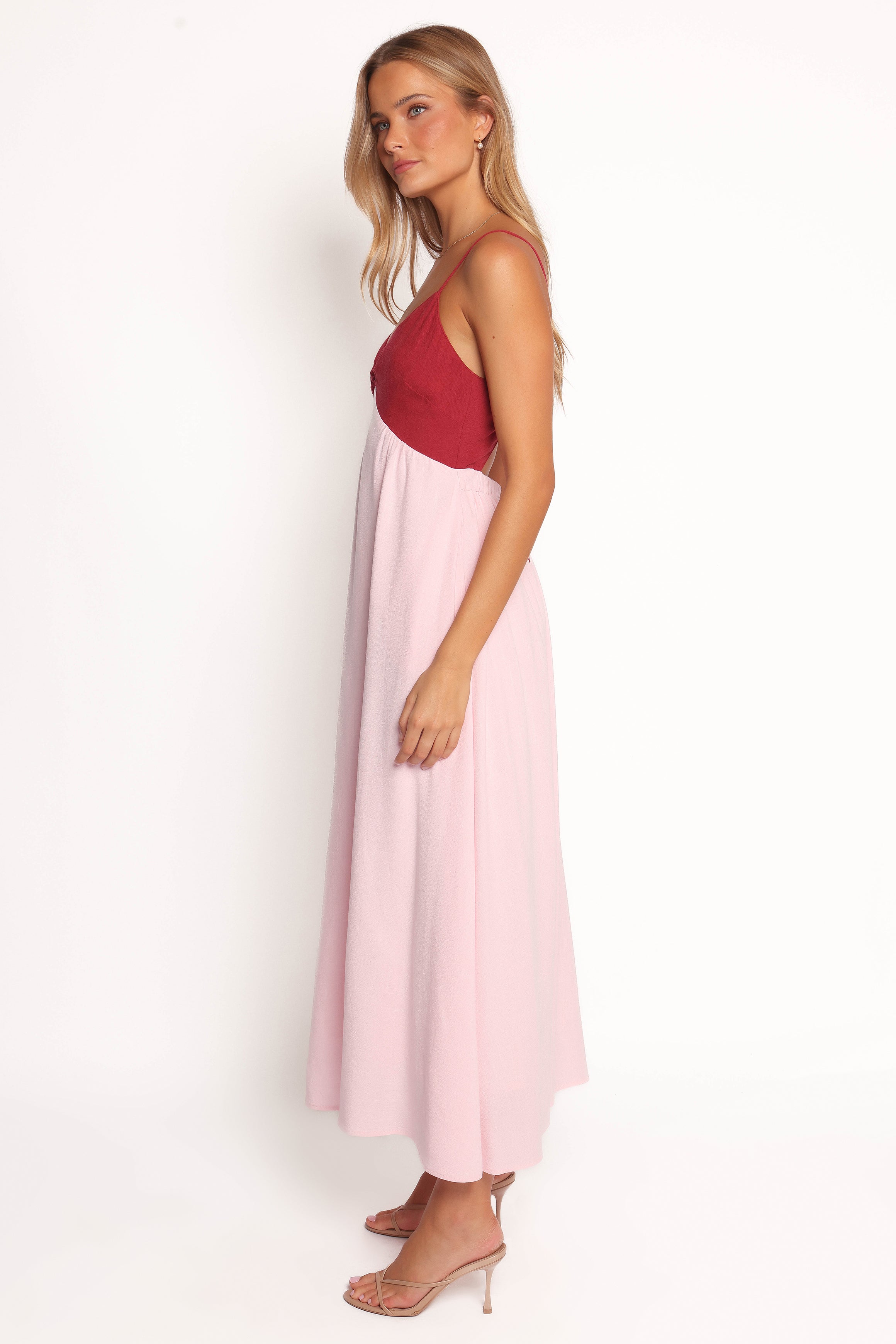 Beatriz Midi Dress - Red/Pink