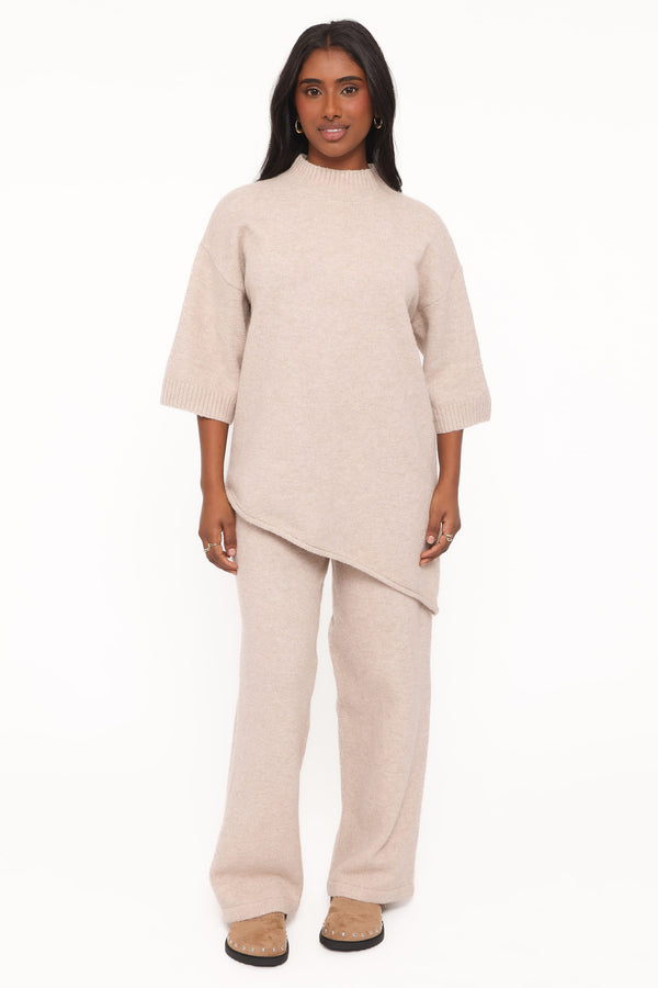Becky Poncho Pant Set - Beige