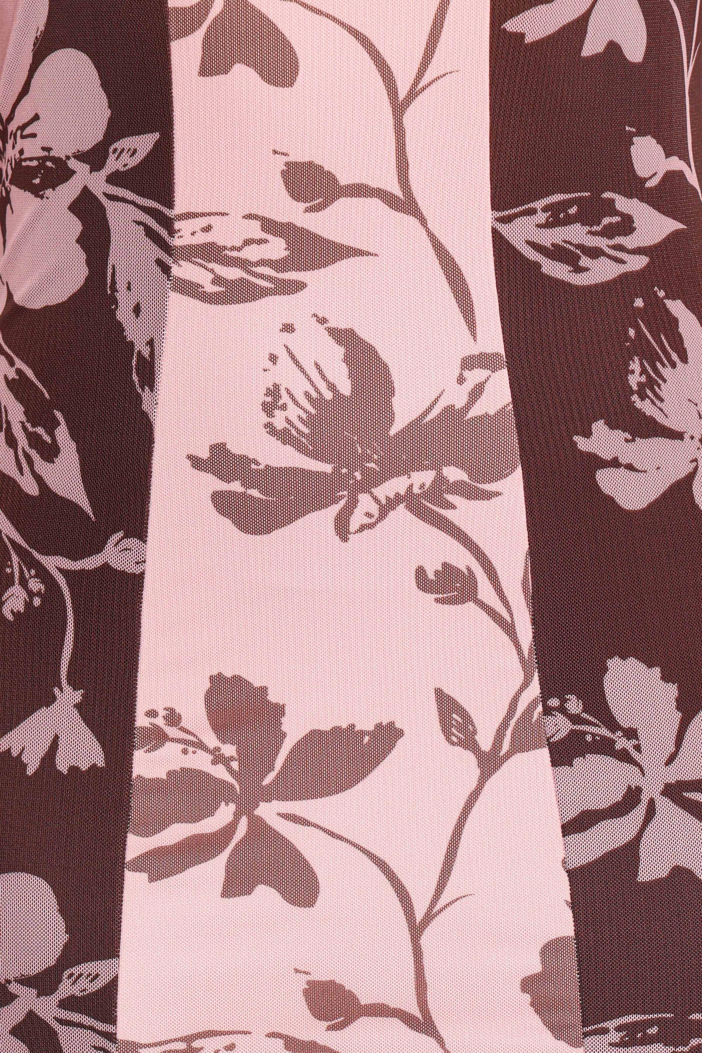 Bellatrix Spliced Maxi Dress - Pink Brown Floral