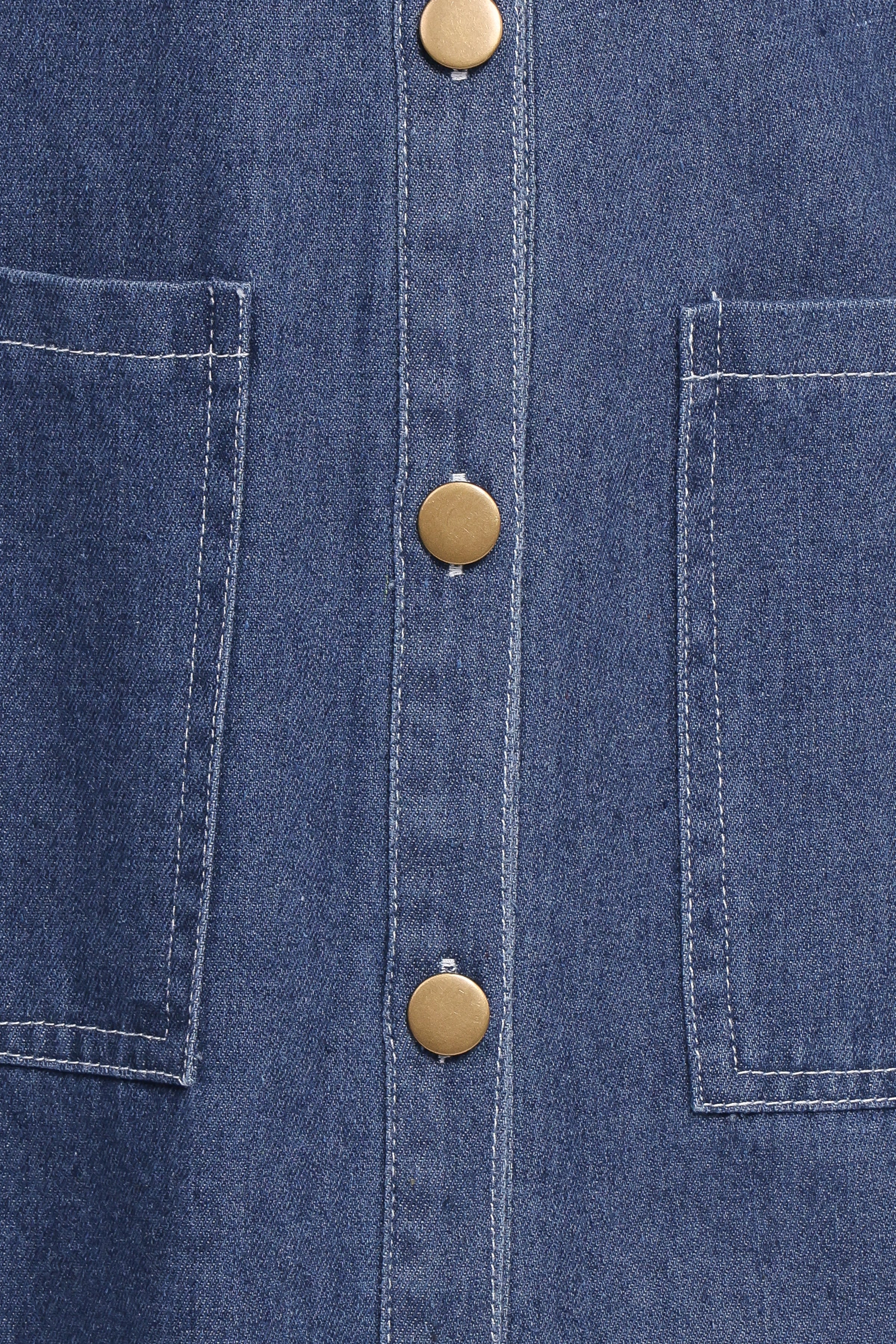 Bettie Midi Dress - Mid Blue Denim