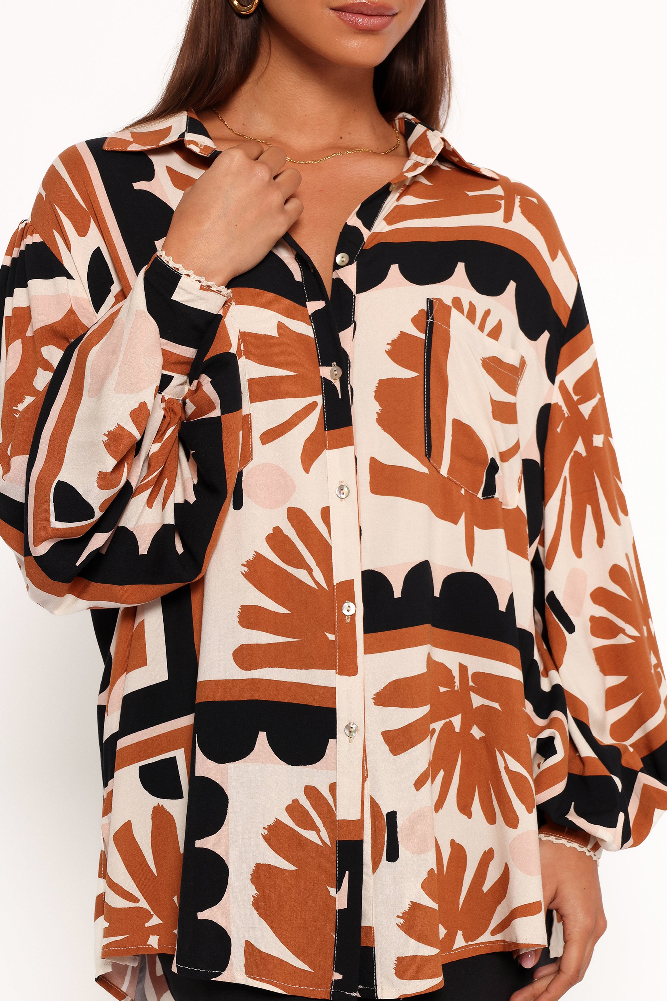 Blaze Shirt - Rust Print
