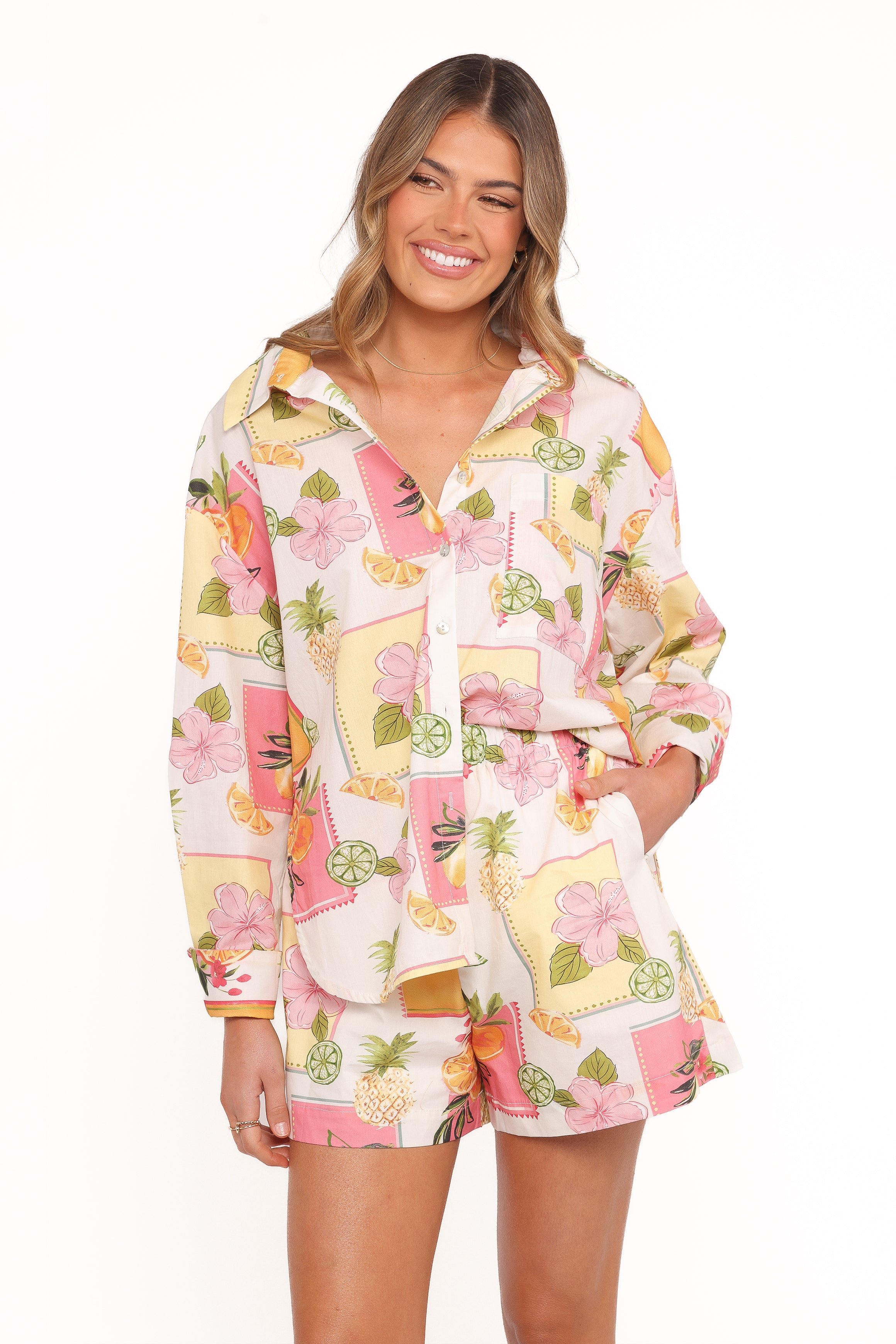 Bonnie Two Piece Set - Pink Lemon