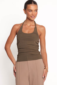 Boston Halter Top - Khaki