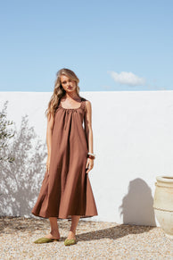 Bowman Maxi Dress - Chocolate Brown