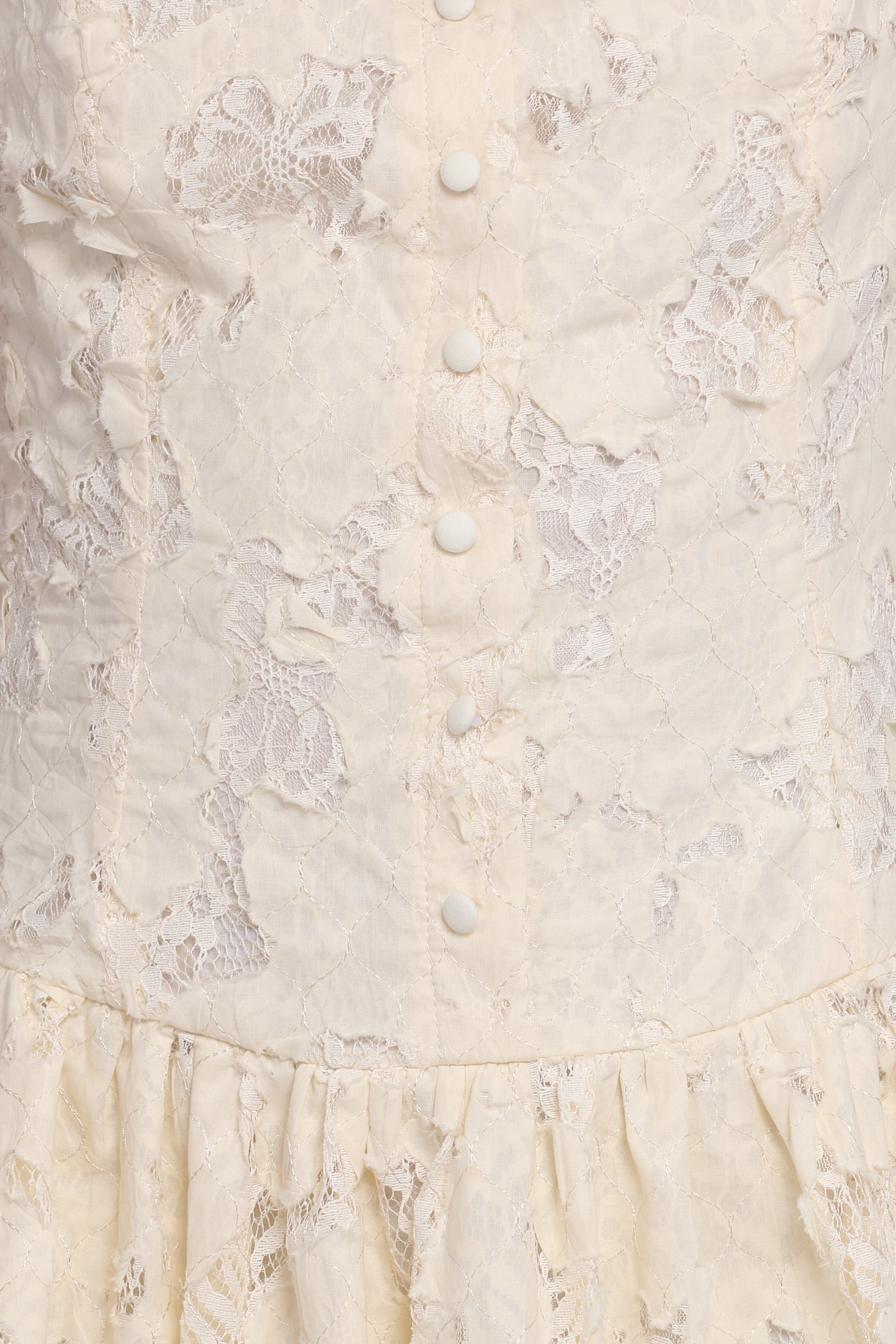 Briar Lace Mini Dress - Cream
