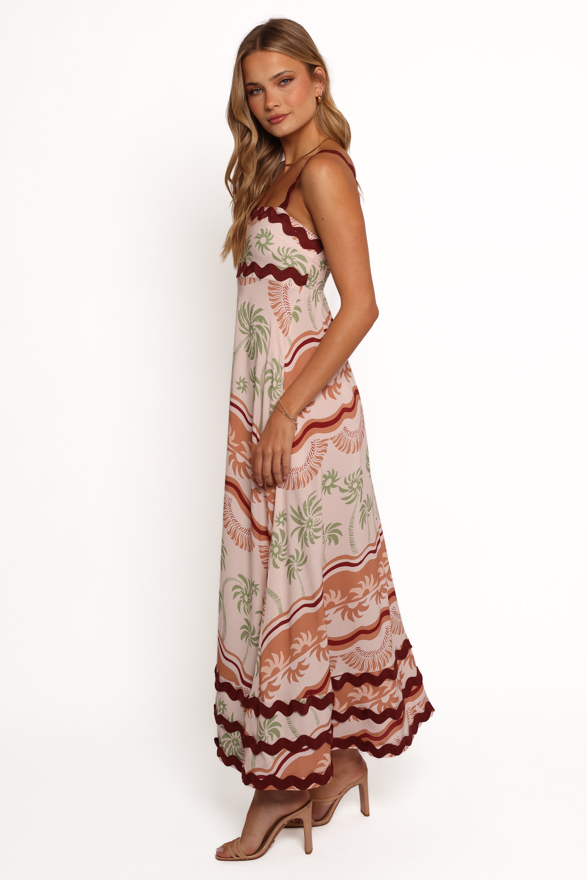 Briella Maxi Dress - Palm Tree Print