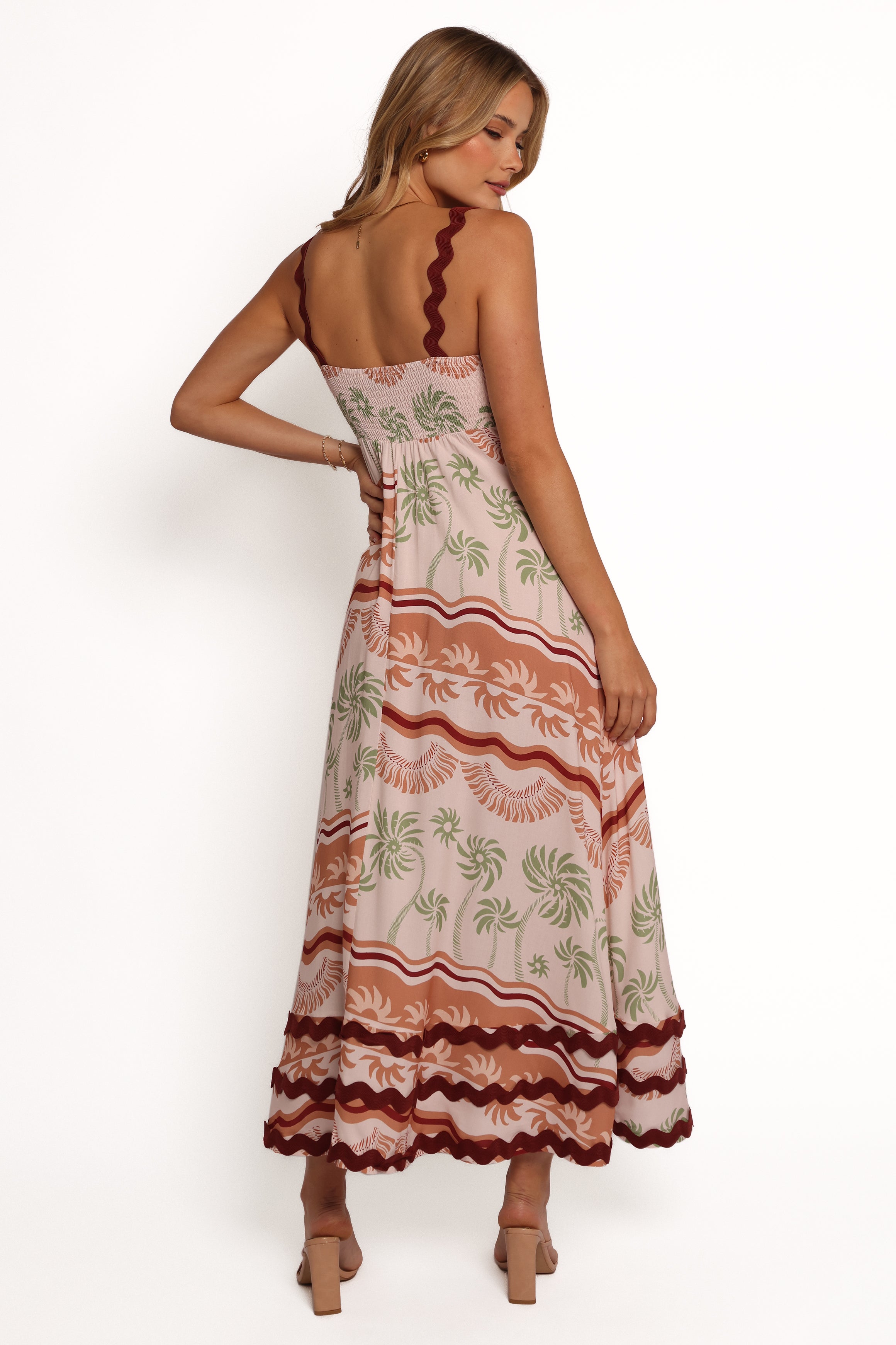 Briella Maxi Dress - Palm Tree Print