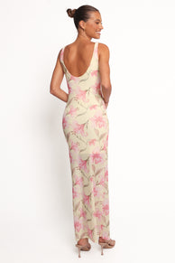 Brissa Maxi Dress - Yellow Floral
