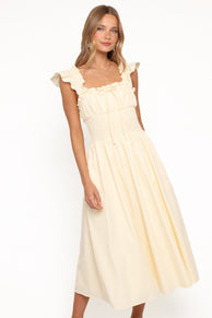 Bronte Midi Dress - Butter Yellow