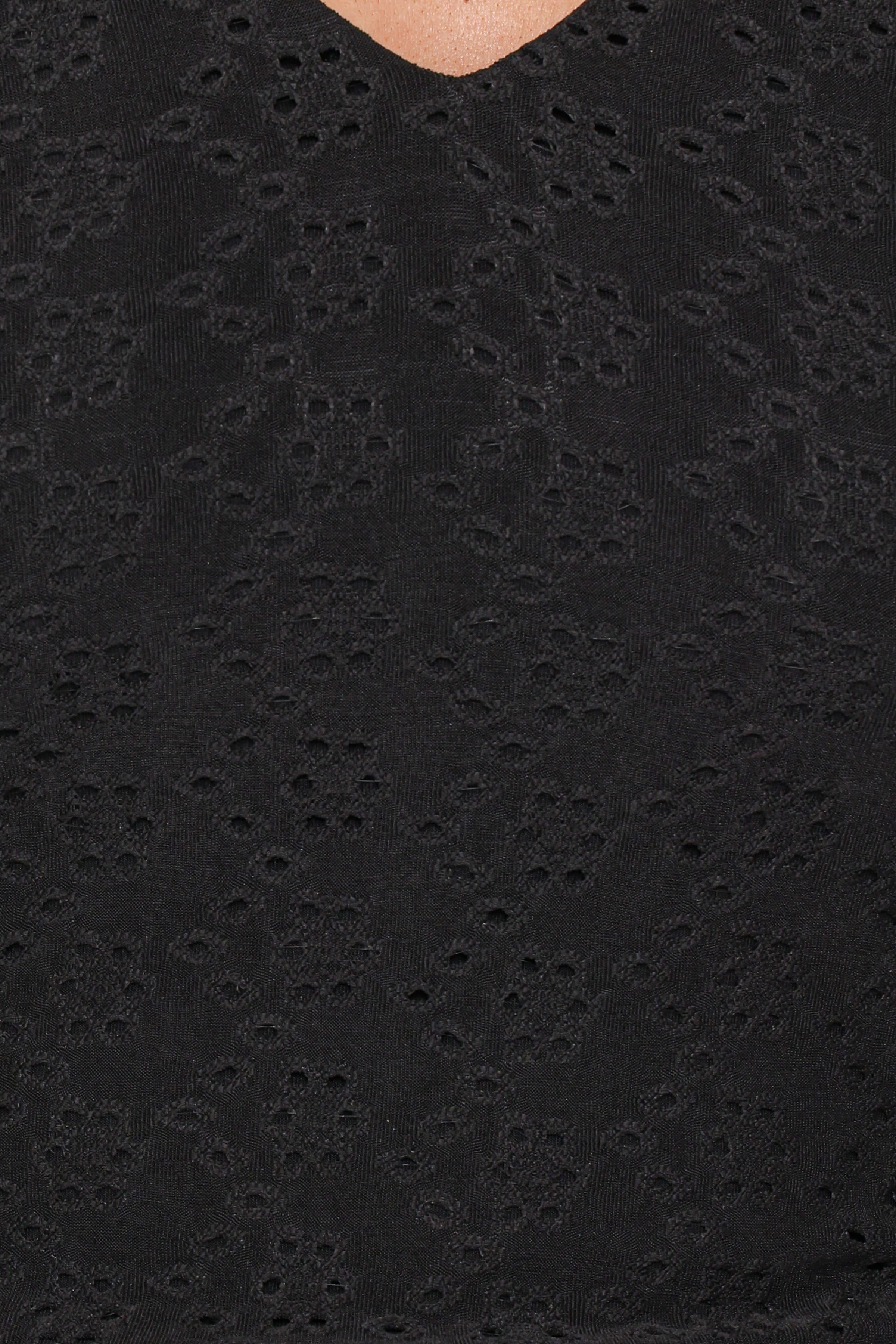 Brooklyn Eyelet Top - Black