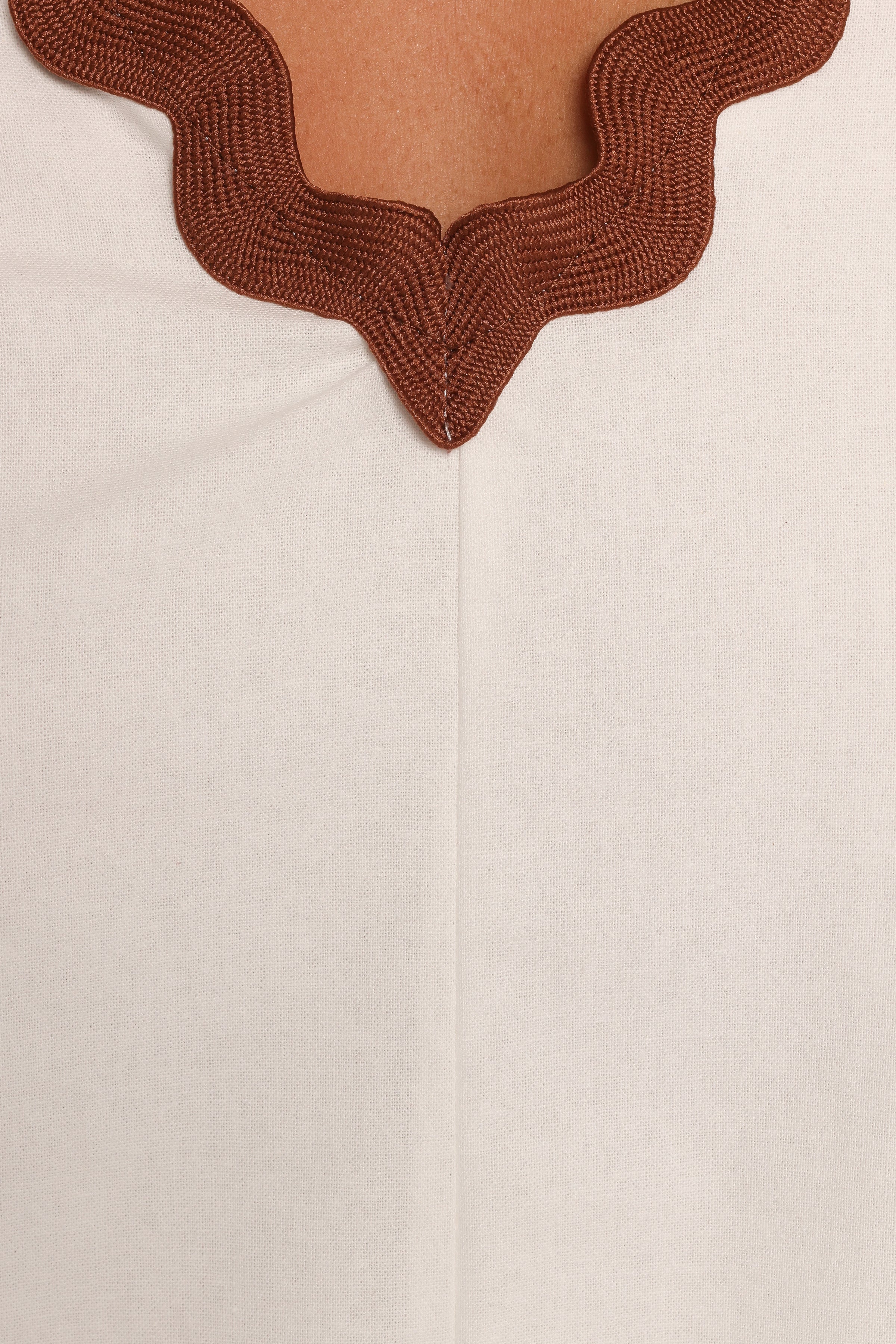 Calliope Mini Dress - White Tan