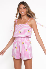 Callum Short Set - Pink Stripe