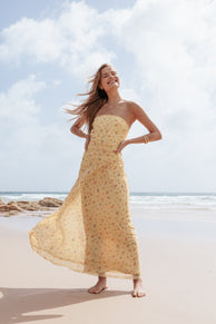 Calypso Maxi Dress - Yellow Meadow