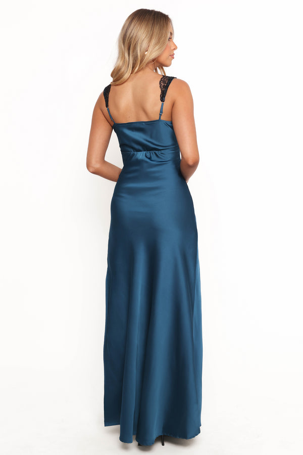 Cammy Maxi Slip Dress - Blue/Black