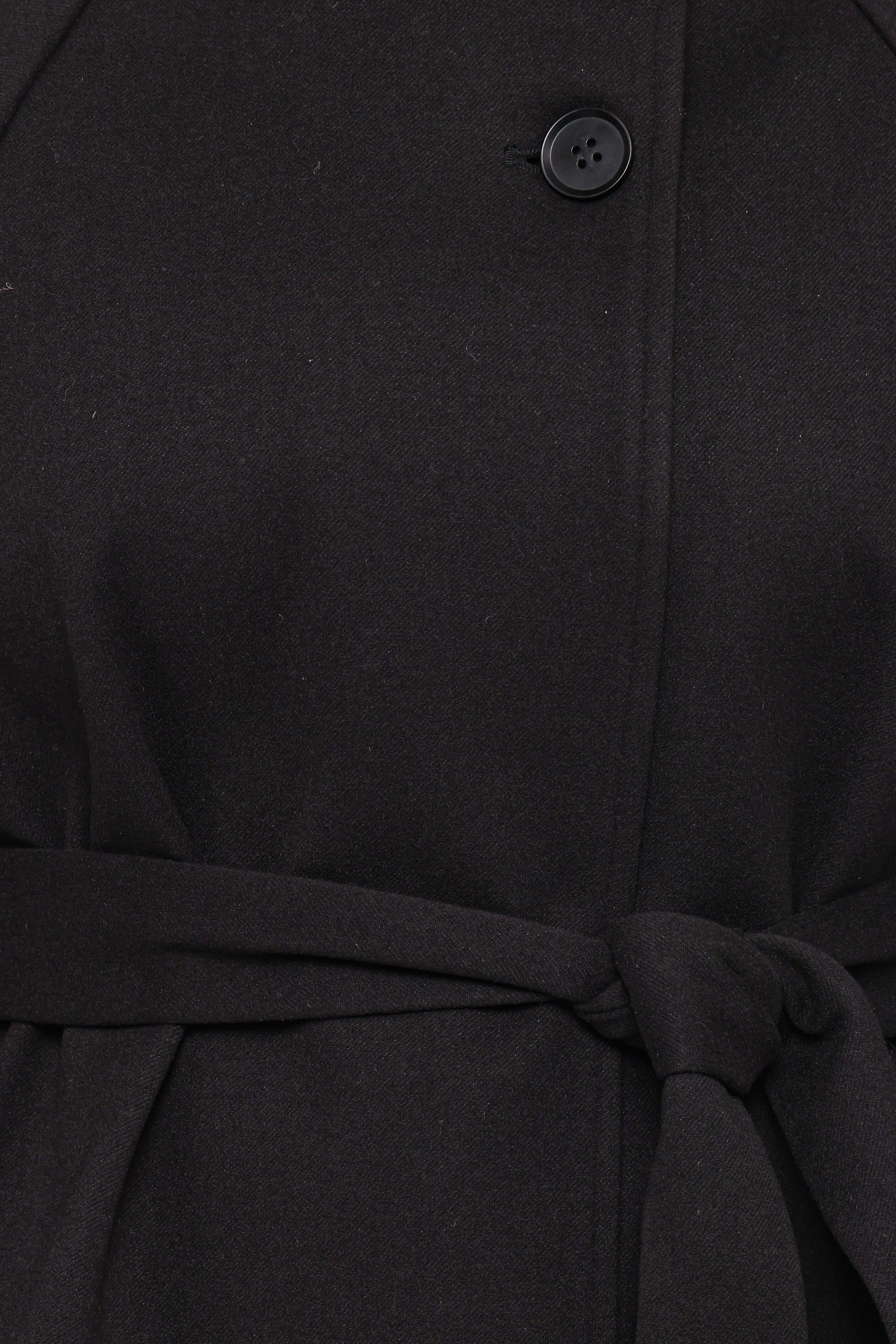 Caspian Funnel Neck Car Coat - Black