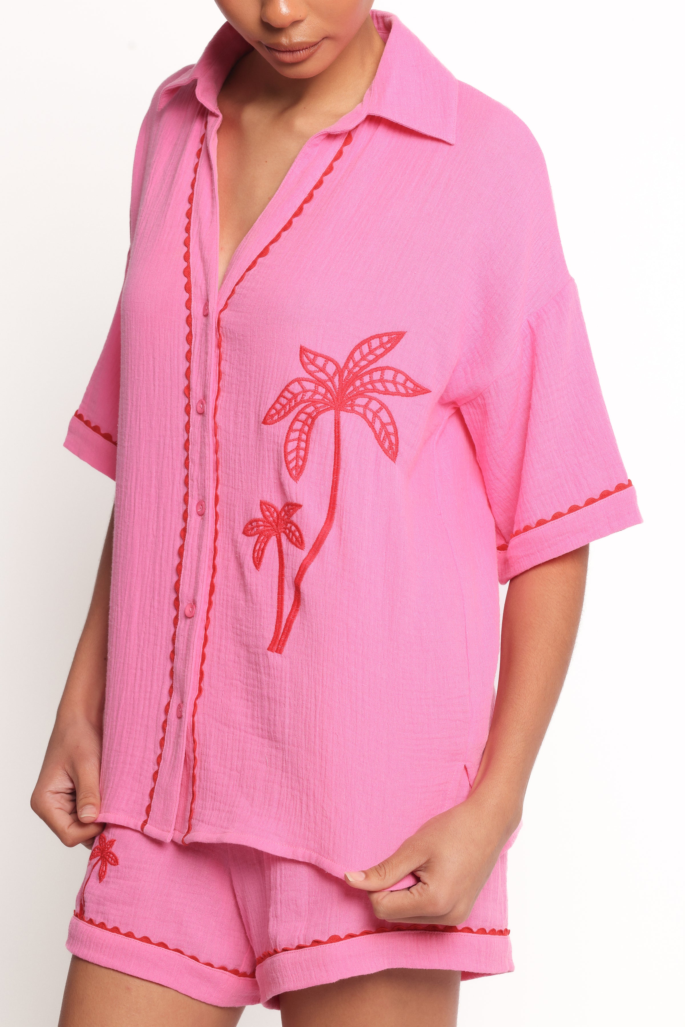 Catalina Short Sleeve Shirt - Pink