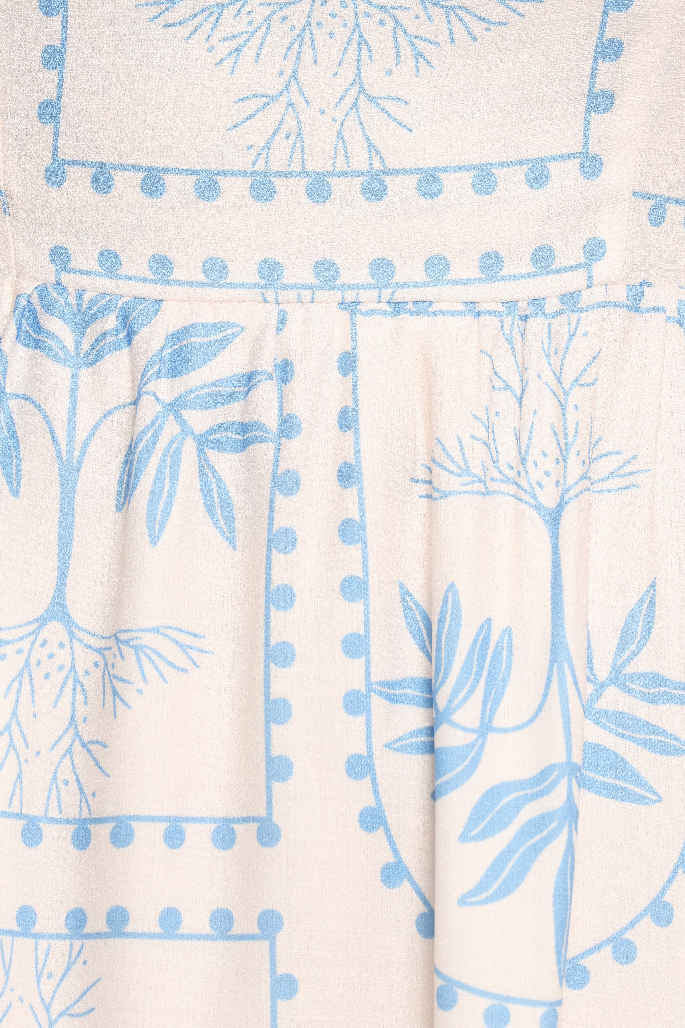 Cathy Midi Dress - Blue/White