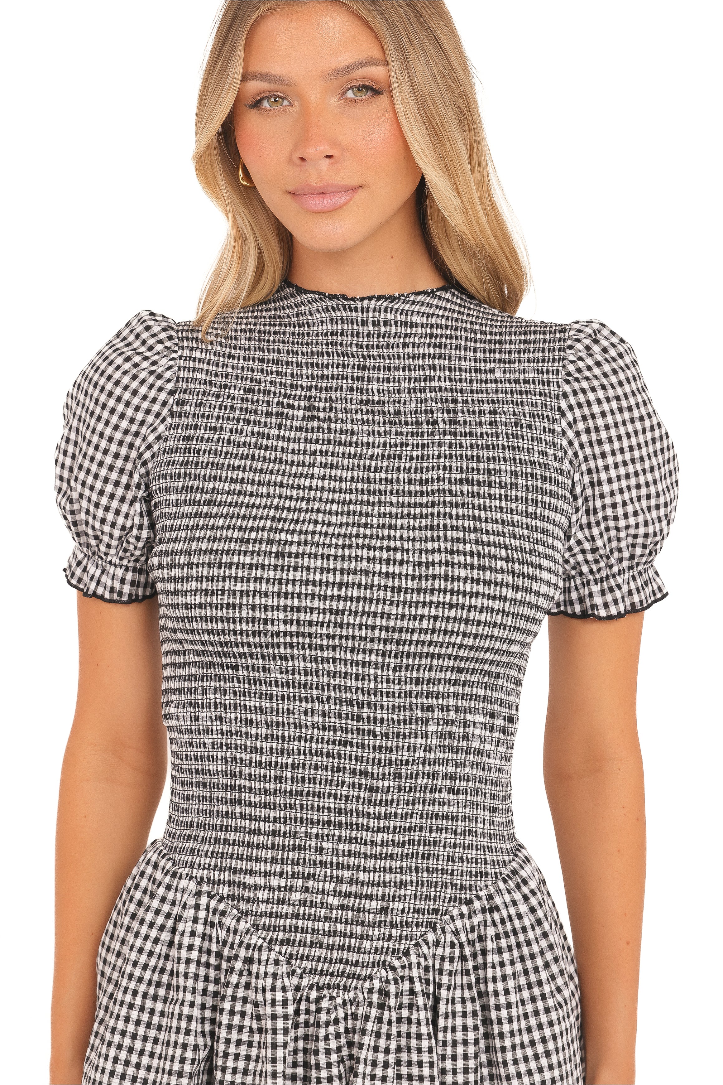 Celine Mini Dress - Black Gingham