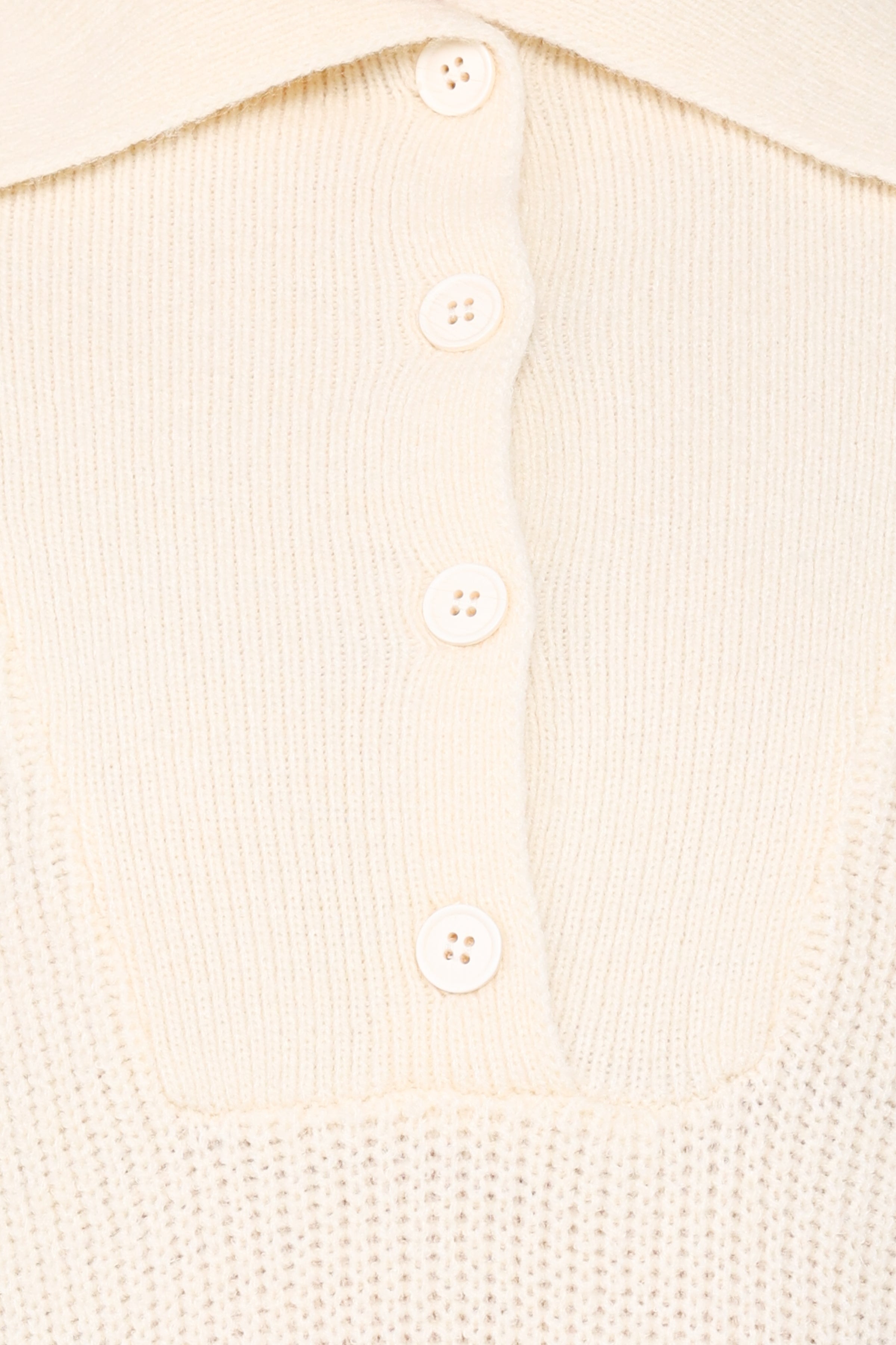 Chadley Quarter Button Sweater - Cream