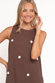 Chantelle Mini Dress - Chocolate Polka Dot