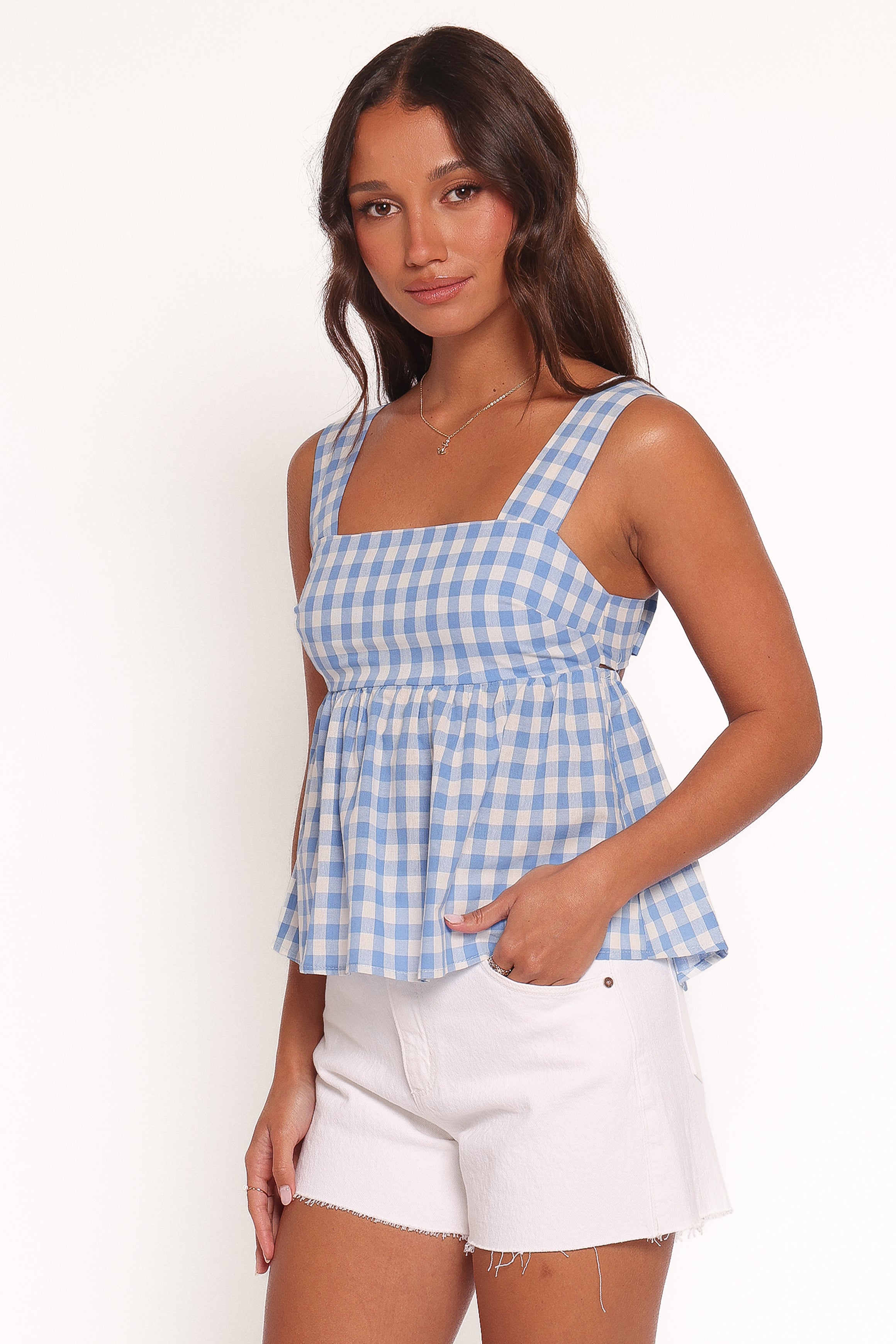 Chatham Top - Blue Gingham