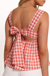 Chatham Top - Red Gingham