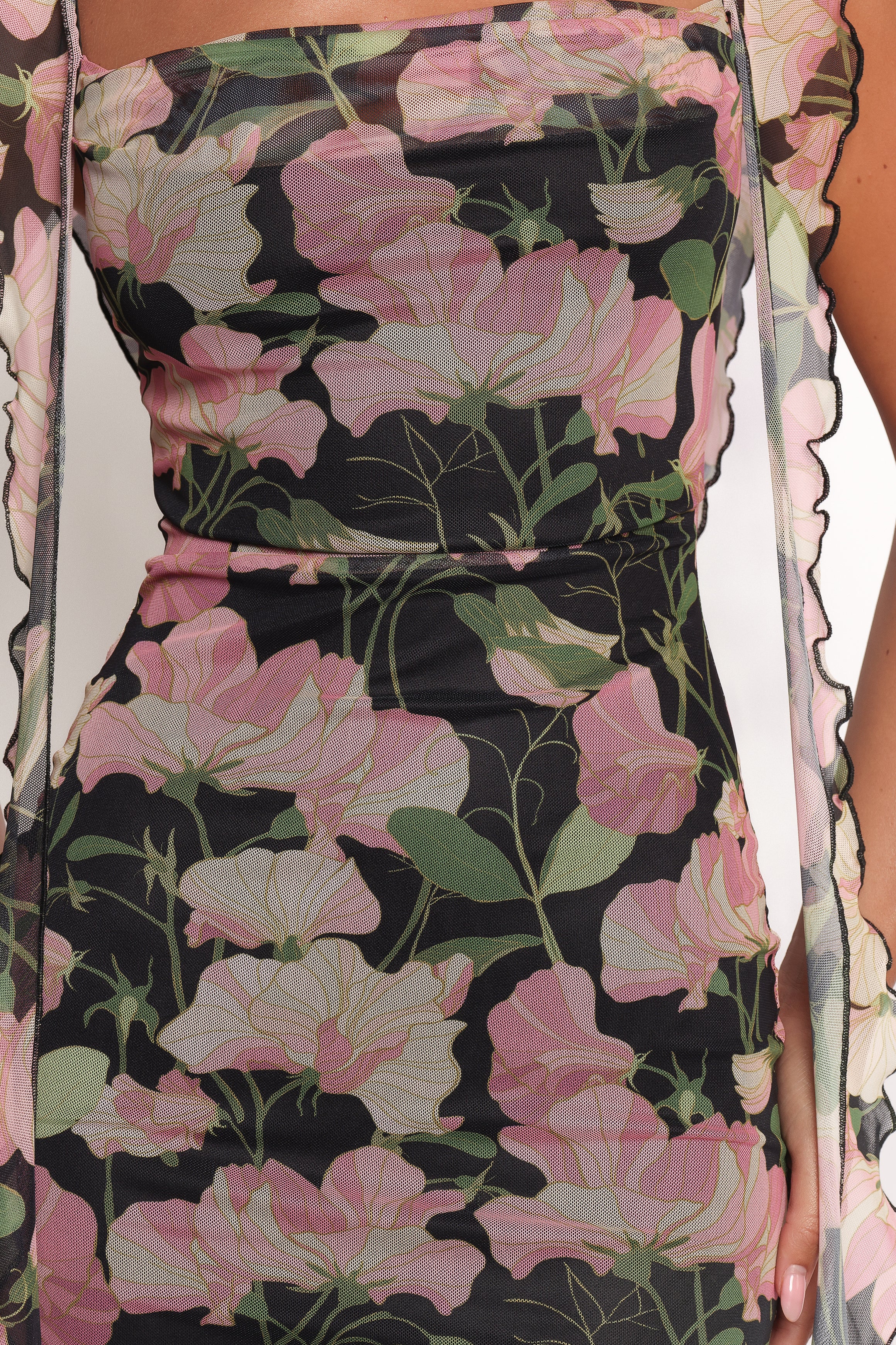 Chiara Maxi Dress - Black Floral