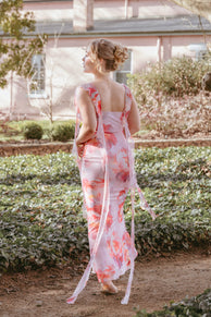 Chiara Maxi Dress - Pink Peony