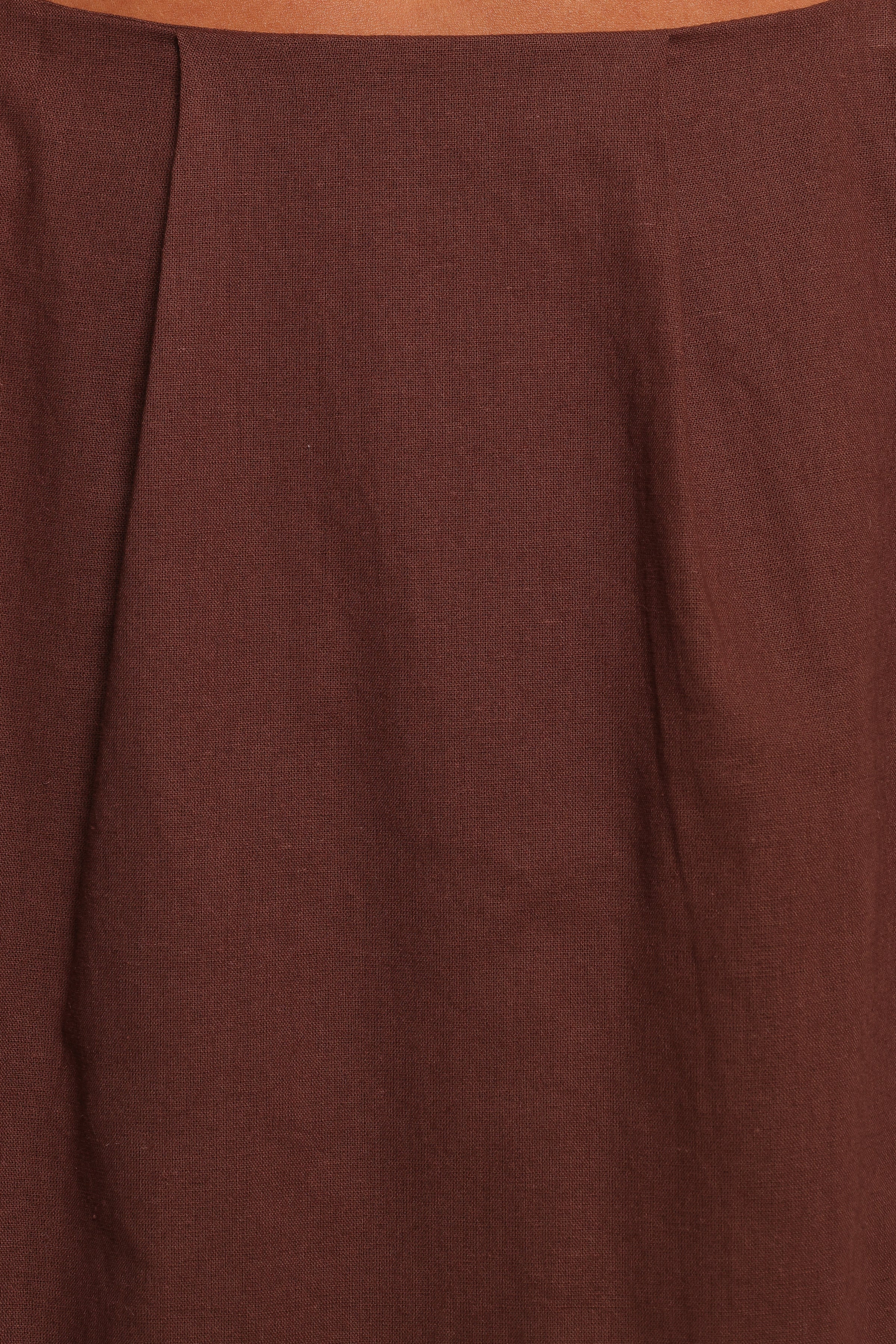 Chiaro Midi Skirt - Brown