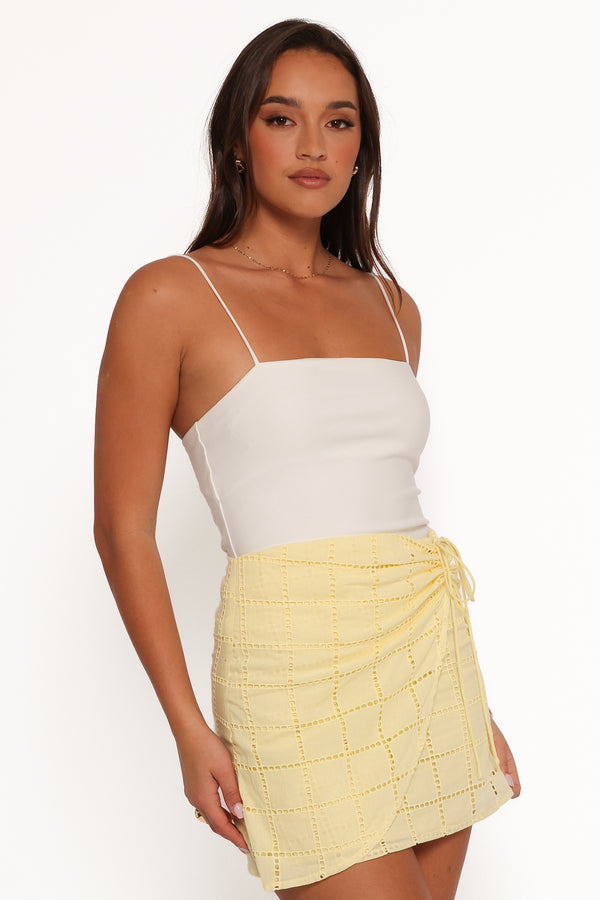 Clare Mini Skirt - Butter Yellow