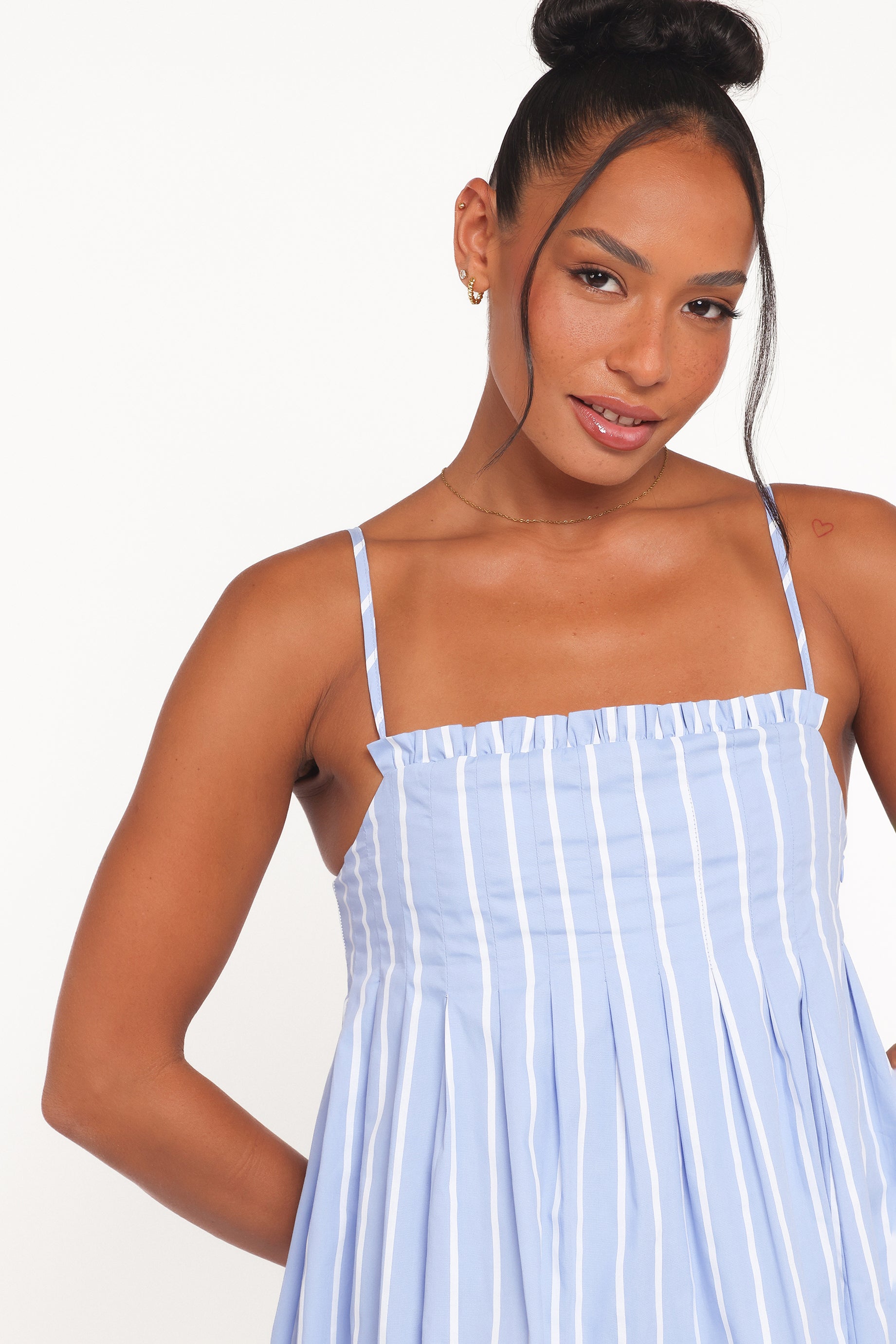 Cole Mini Dress - Blue Stripe