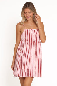 Cole Mini Dress - Pink Stripe