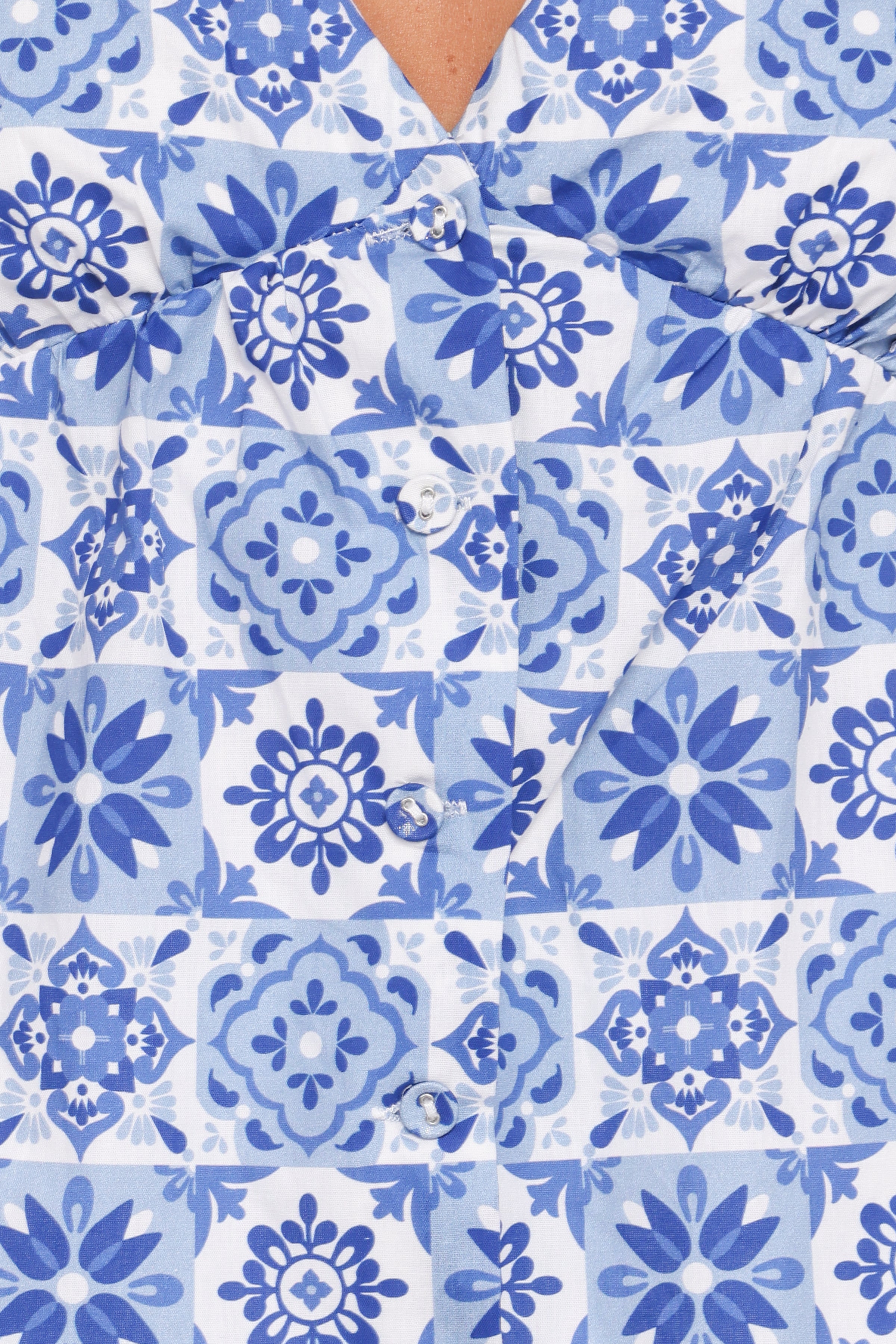 Cynthia Top - Blue Tile