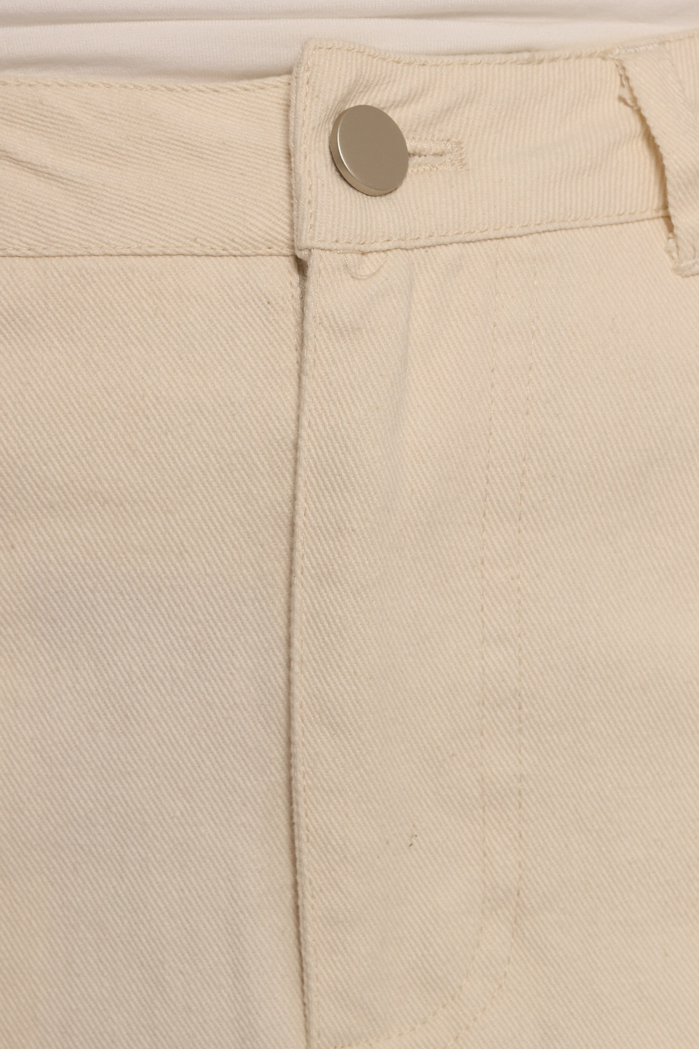 Dana Denim Midi Skirt - Cream