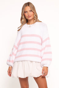 Darcey Knit Sweater - Pink Stripe