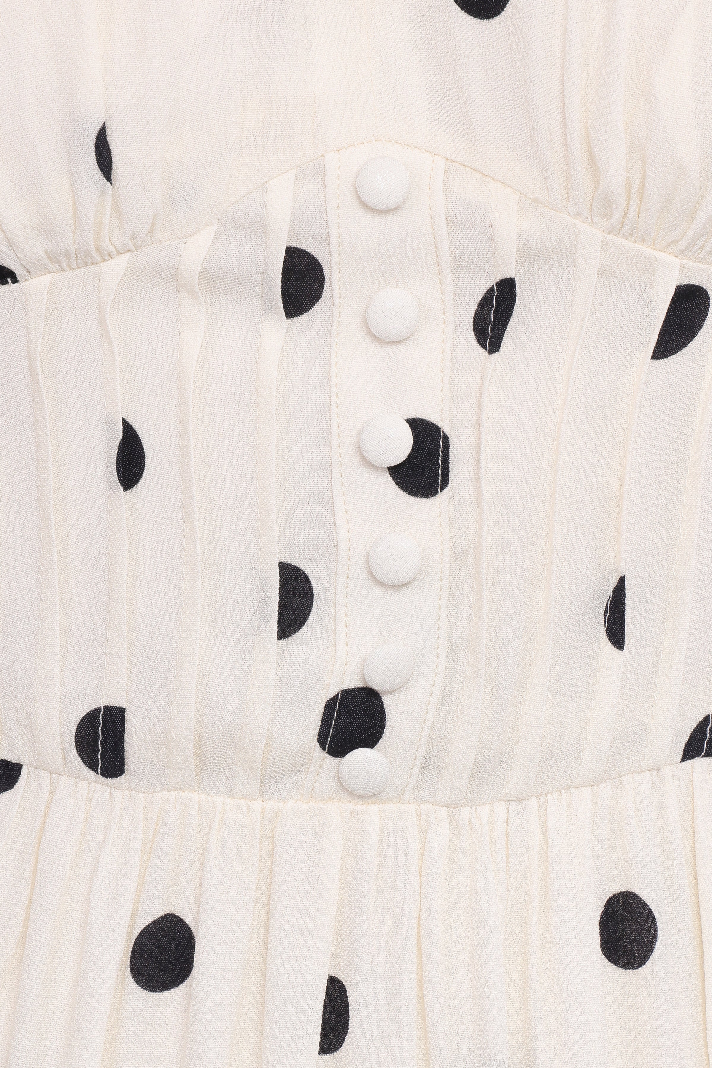 Darline Midi Dress - White Polka Dot
