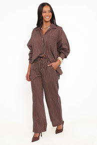 Darya Pants - Chocolate Stripe