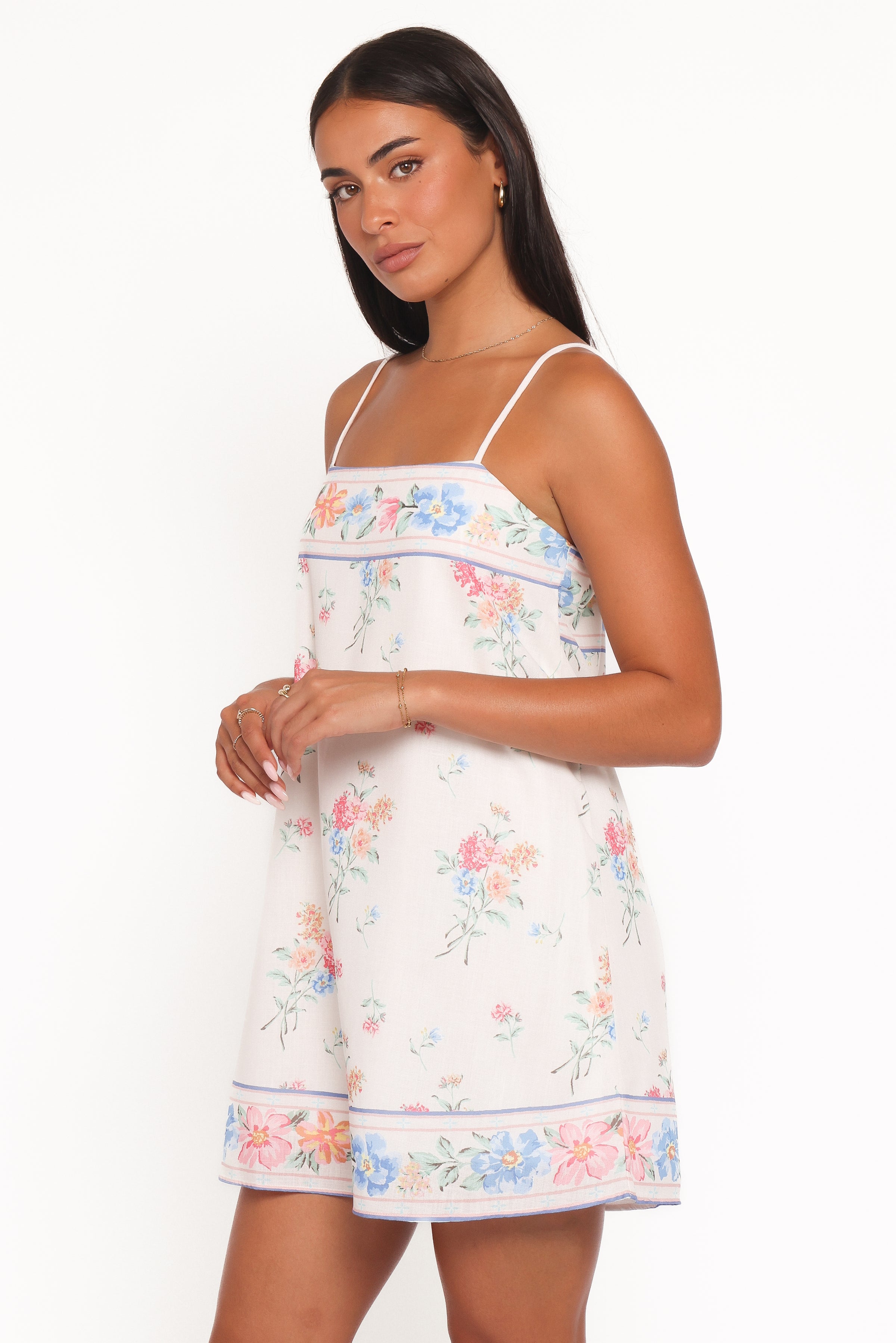 Delmar Mini Dress - White Floral