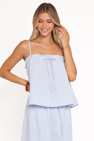 Delyra Top - Blue Stripe