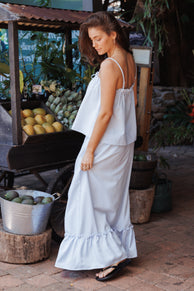 Delyra Maxi Skirt - Blue Stripe