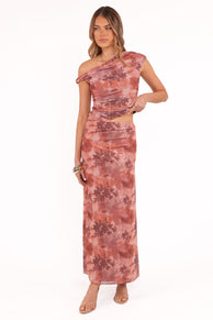 Bloise Maxi Skirt - Blurred Botanics