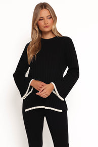 Dora Knit Top - Black