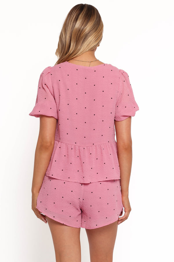 Nala Shorts - Pink Polka Dot