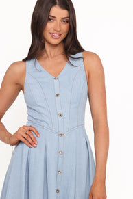 Ecoya Midi Dress - Blue