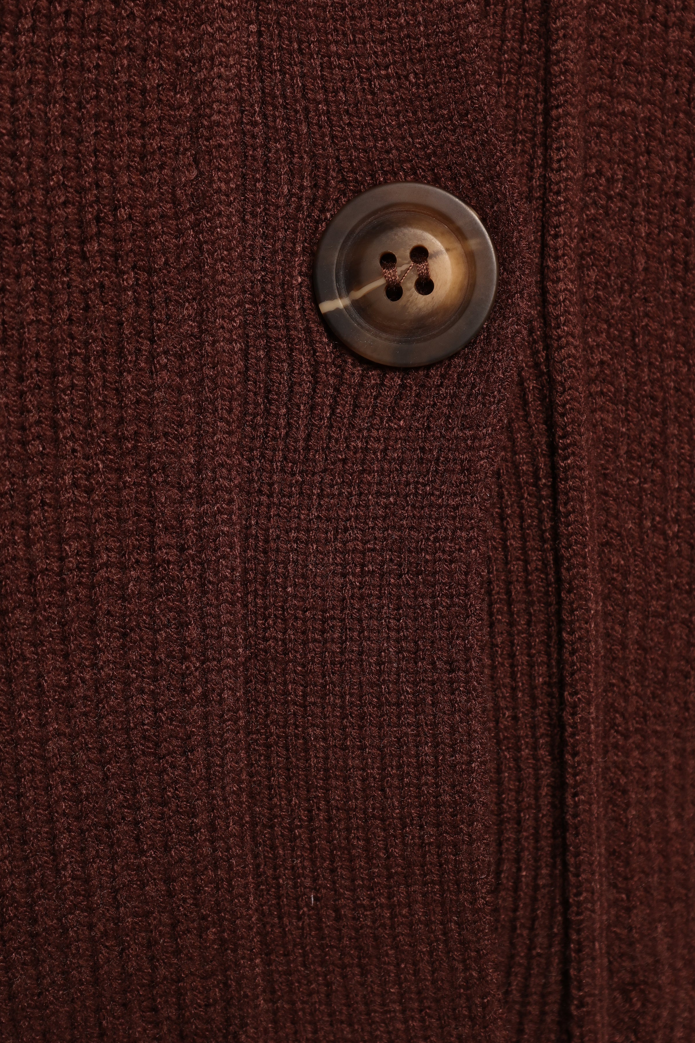 Eden Button Front Cardigan - Brown