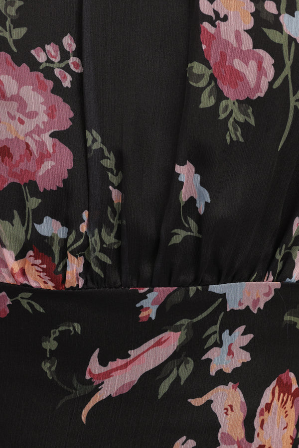 Eden Maxi Dress - Black Floral